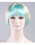Blue White Swing Bob Wig